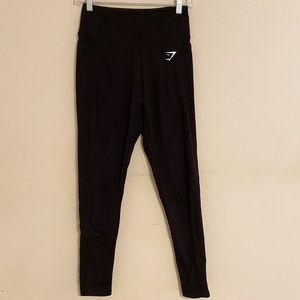 GYMSHARK Solid Black Leggings